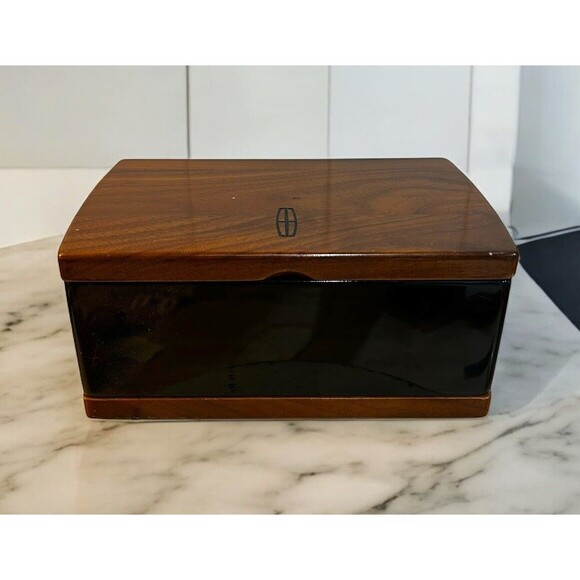 Lincoln Continental Limited Edition Black Walnut Jewelry Valet Box Hidden Drawer - Picture 1 of 14